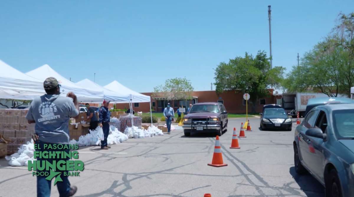 Food bank parking lot