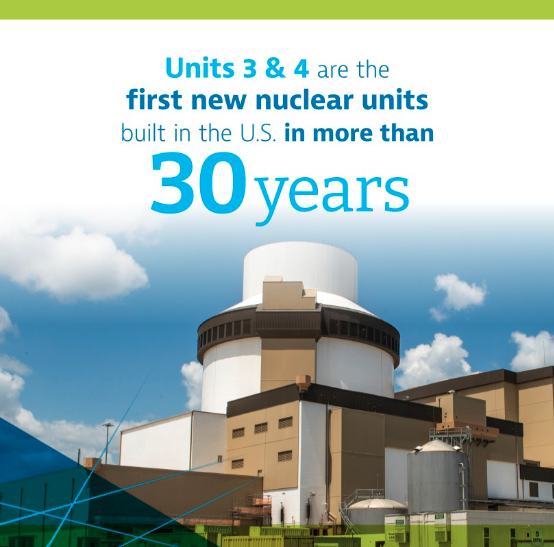 Units 3 & 4 are the first new nuclear units built in the U.S. in more than 30 years