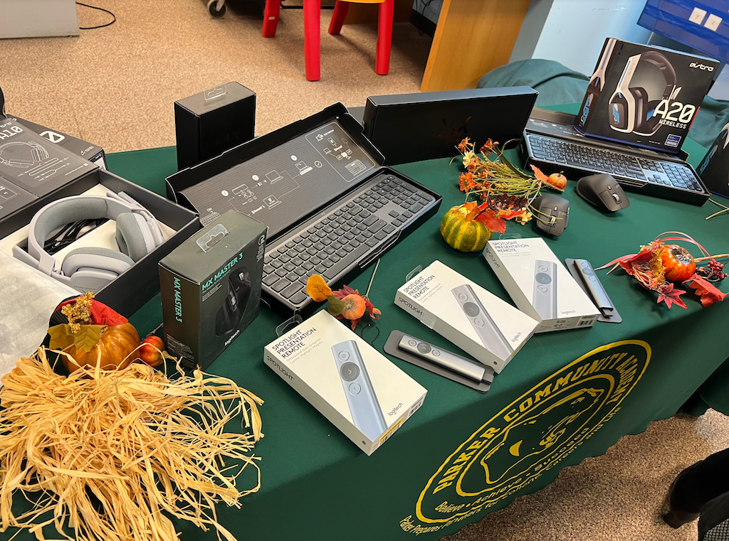 a photo of logitech products on a table 