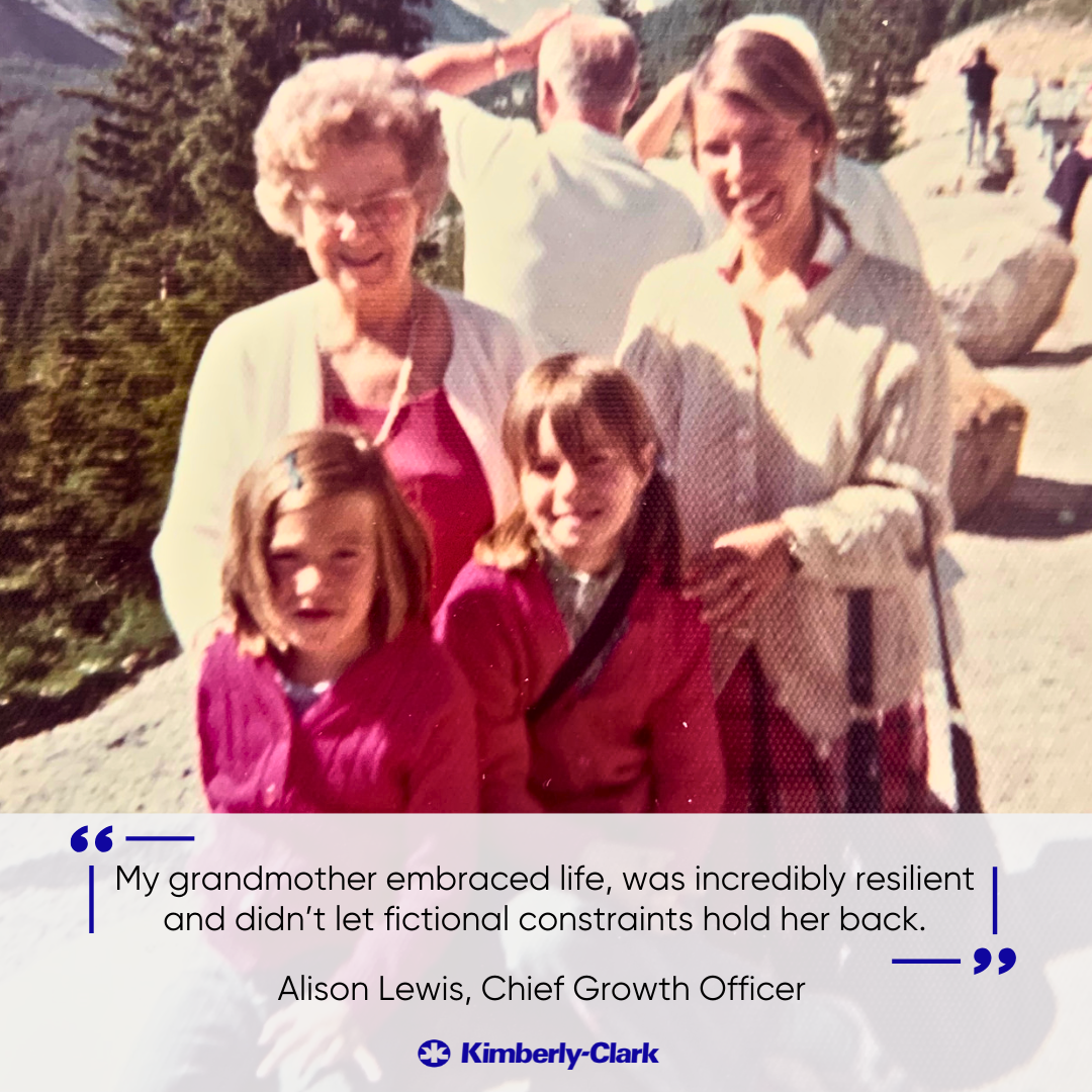 Alison Lewis with her grandmother, mother and sister