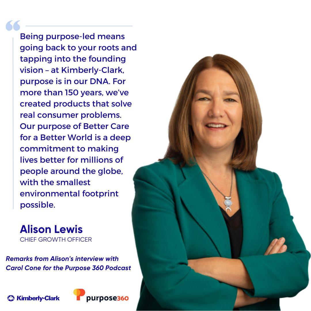 Quote from Alison Lewis, Kimberly-Clark's chief growth officer 