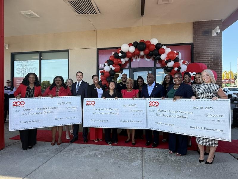 Belmont branch non profit check presentation by KeyBank.