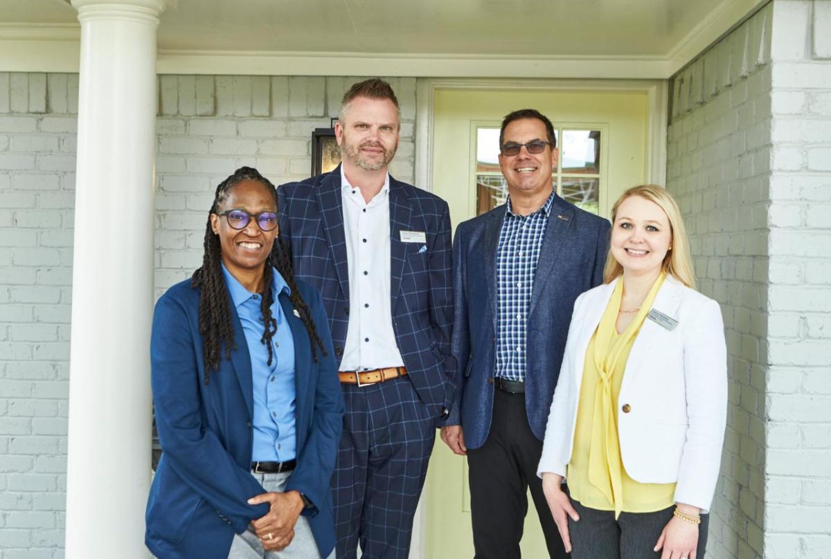 Tamika Perry, Dallas Hope Charity’s CEO, pictured with U.S. Bank representatives Doug Whittemore, Conor O'Hagan and Jennifer Palmberg