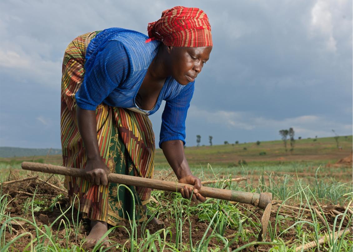 Justine is part of Action Against Hunger’s SIDA project which has helped her to access land, seed, and tools to farm her onions.