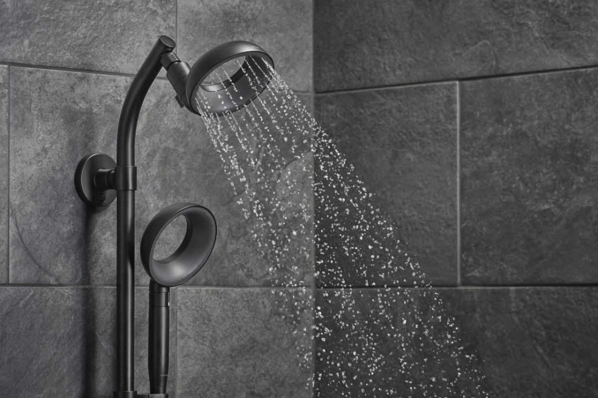 Shower head with water spraying out