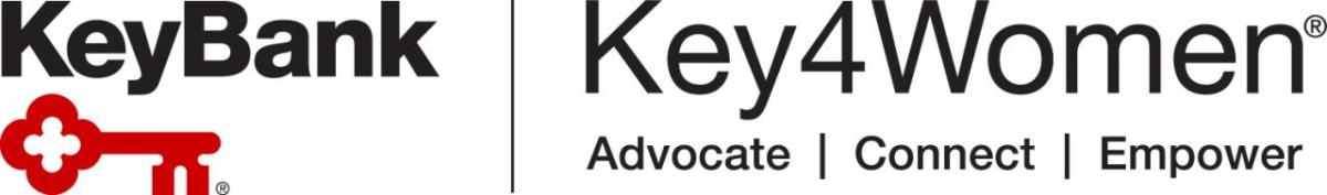 KeyBank Key4Women logo. Advocate, Connect, Empower.