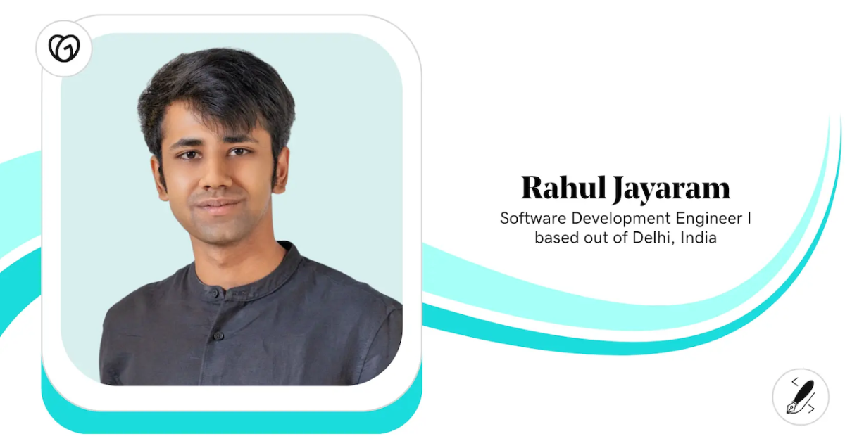 Rahul Jayaram, Software Development Engineer, GoDaddy.