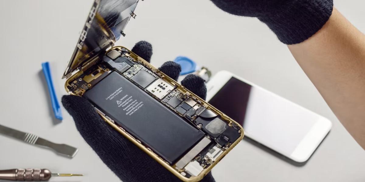 Phone being repaired