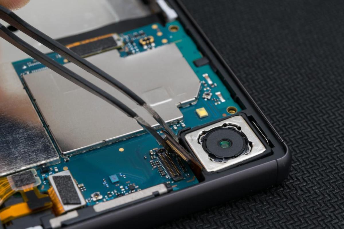 Phone being repaired