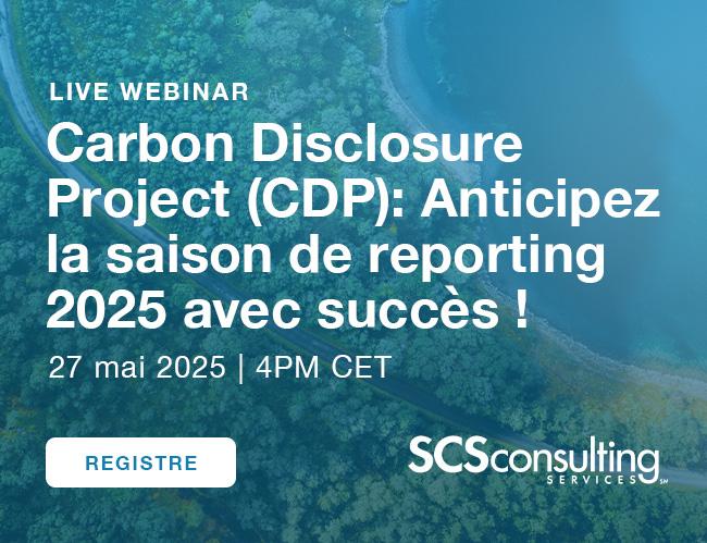 Webinaire gratuit : Carbon Disclosure Project (CDP): Anticipez la saison de reporting 2025 avec succès !
