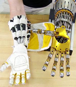 The Robo-Glove invention that Adam Sanders received the NASA award for is designed to lessen repetitive strain among assembly plant workers. (NASA photo)
