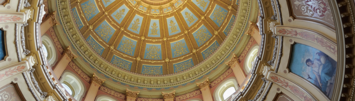 domed ceiling of legislative building