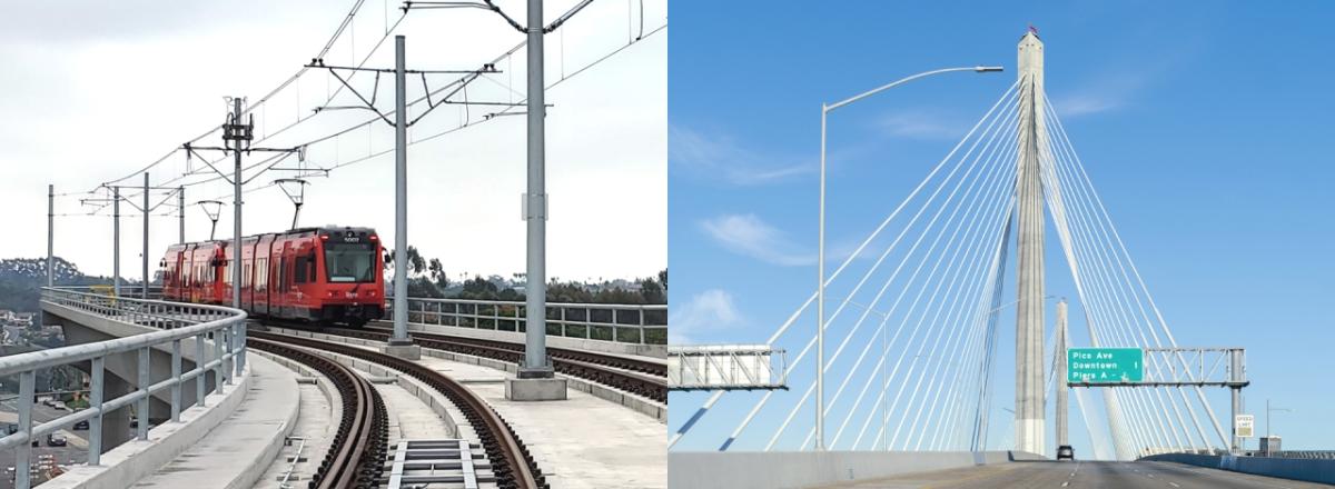 Trolley and Bridge pictured together