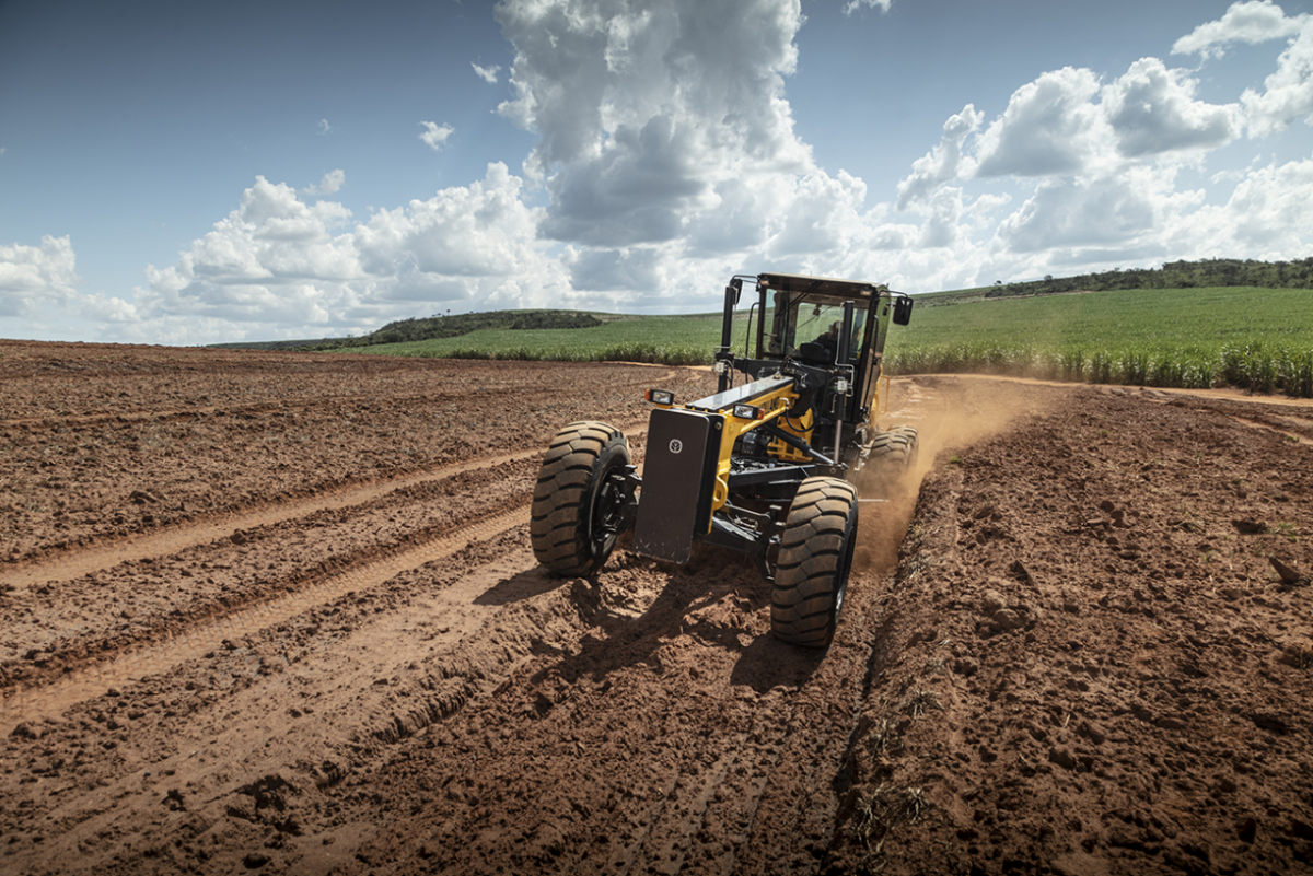 Farm machinery in a field