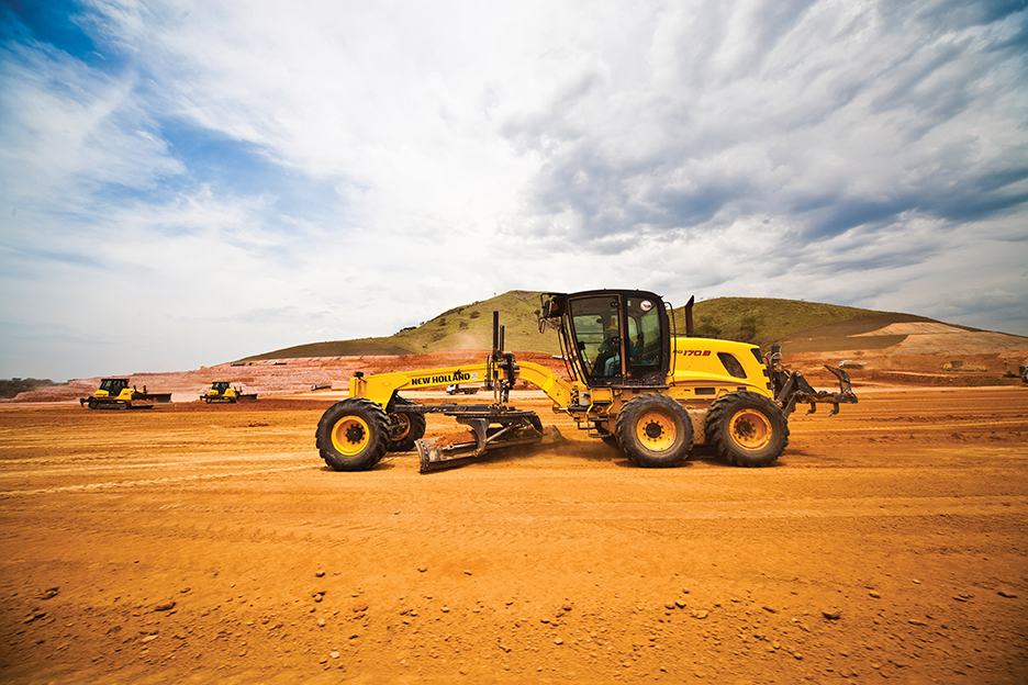 Yellow farm machinery