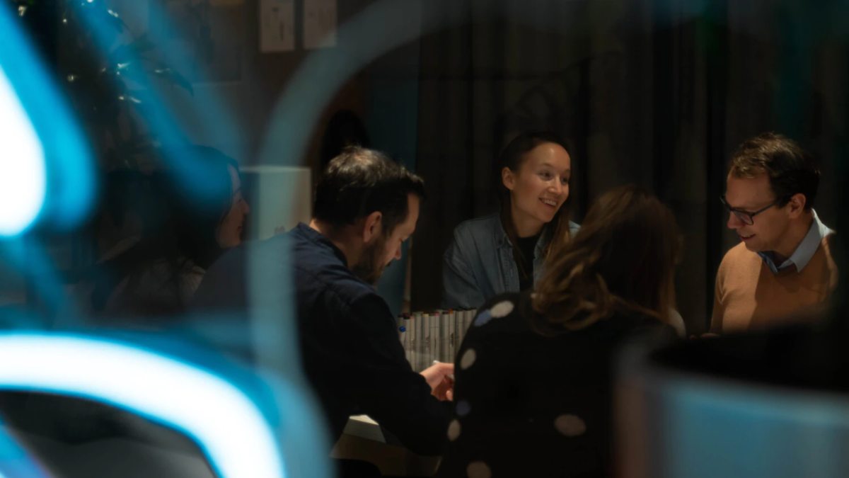 People sitting together and talking