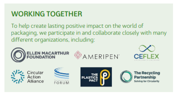 "Working together" with logos from seven different companies.