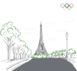 artistic representation of eiffel tower