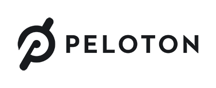 Black Peloton logo on a white background