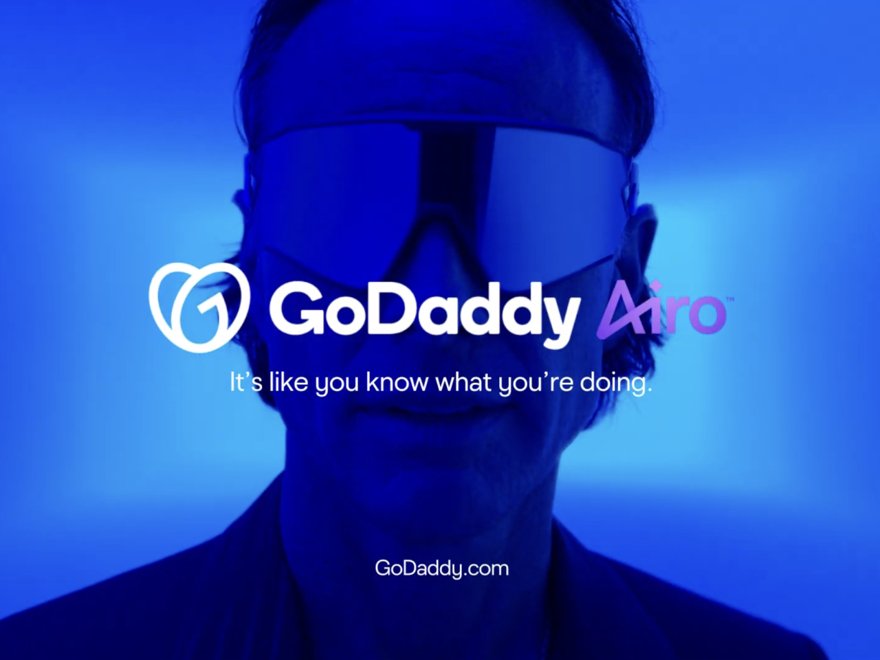 Walton Goggins. "GoDaddy Airo. It's like you know what you're doing."