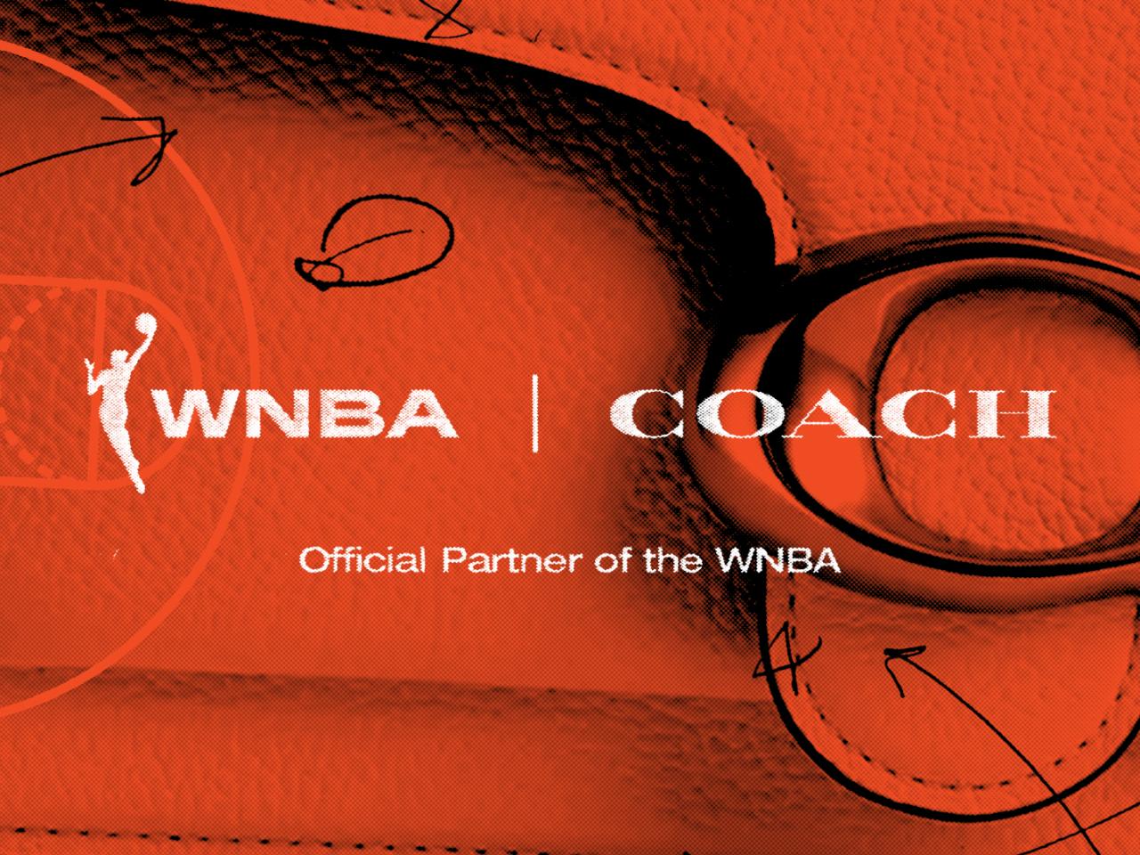 WNBA + Coach partnership graphic