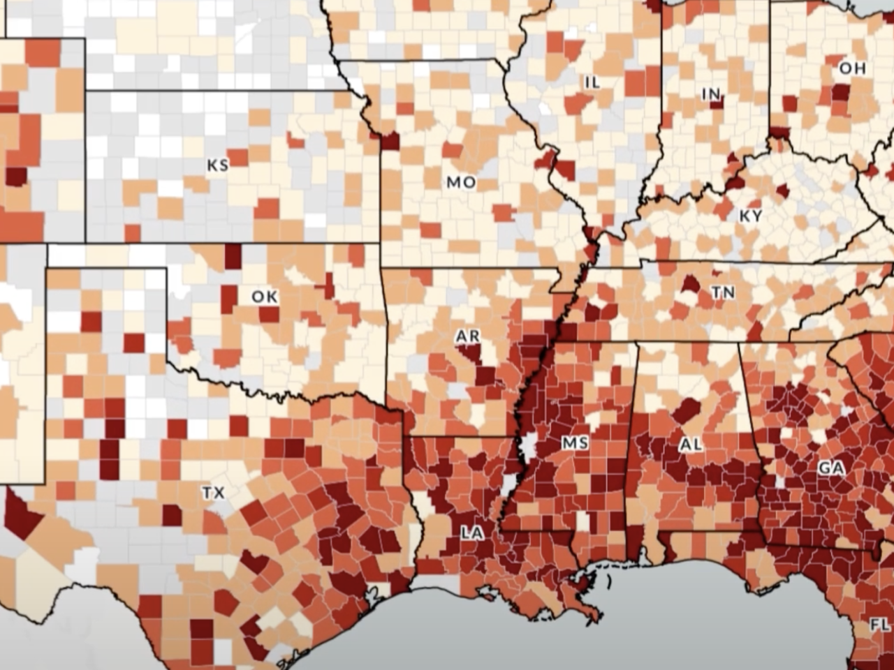 Mapping of HIV cases