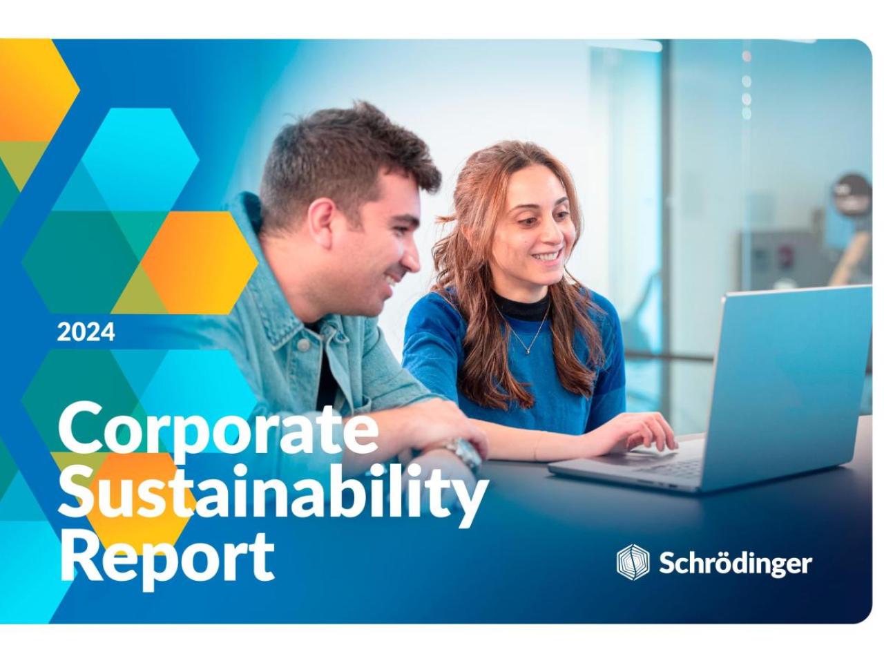 Schrodinger 2024 Corporate Sustainability Report Cover