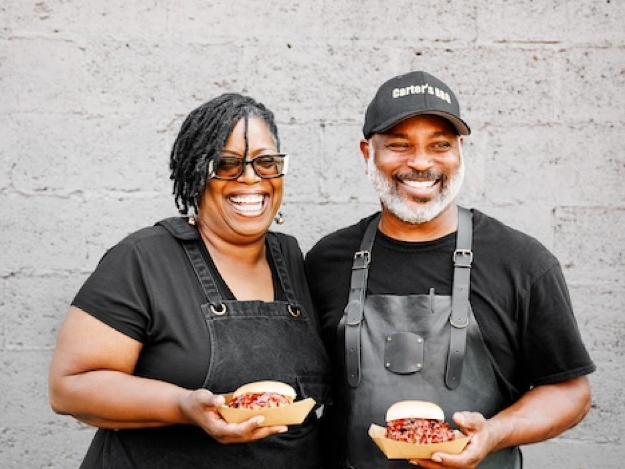 Photo: Theresa Carter & Darren W. Carter Carter's BBQ WWW.CARTERSBBQ216.COM