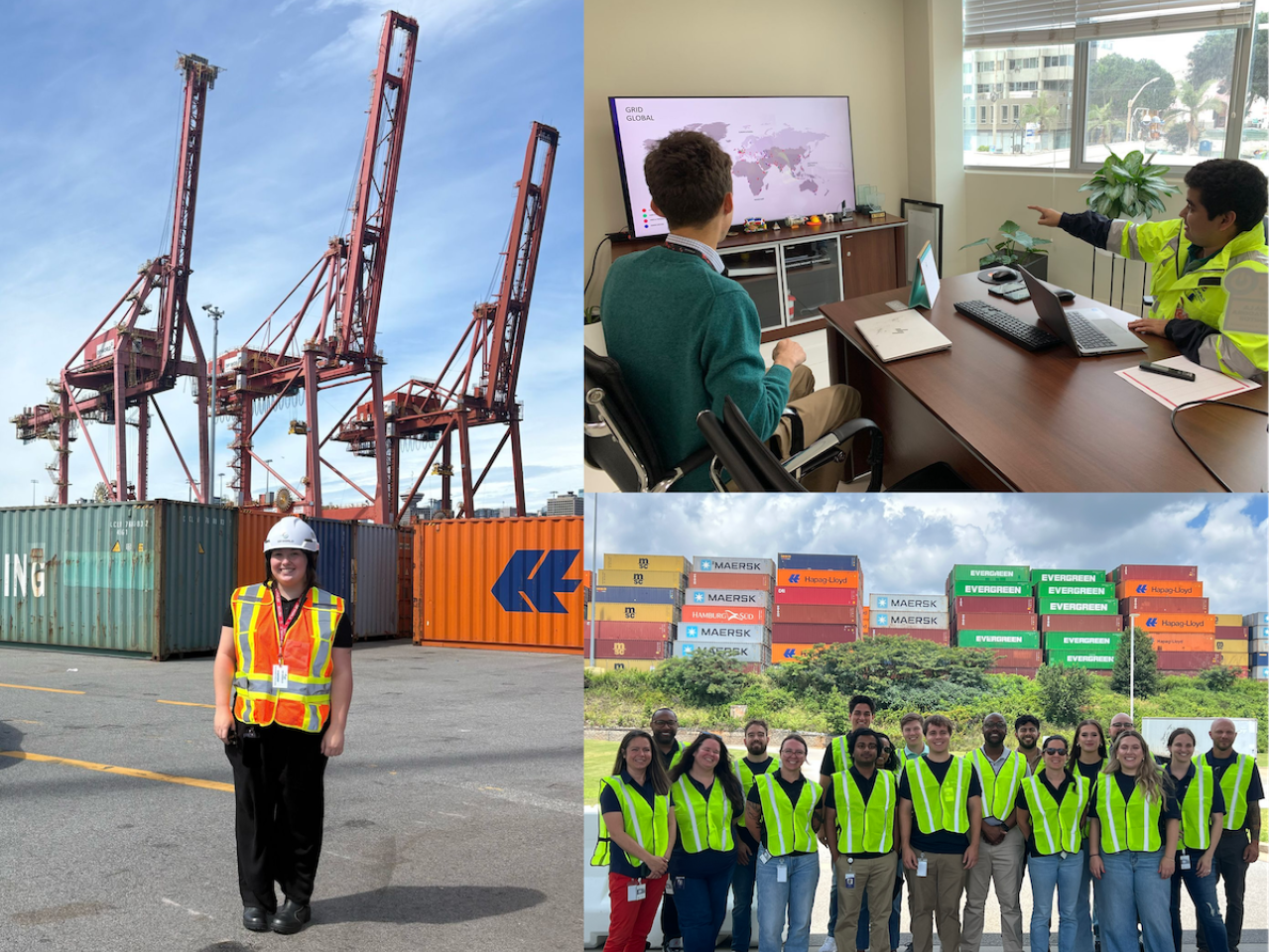 collage of images of interns