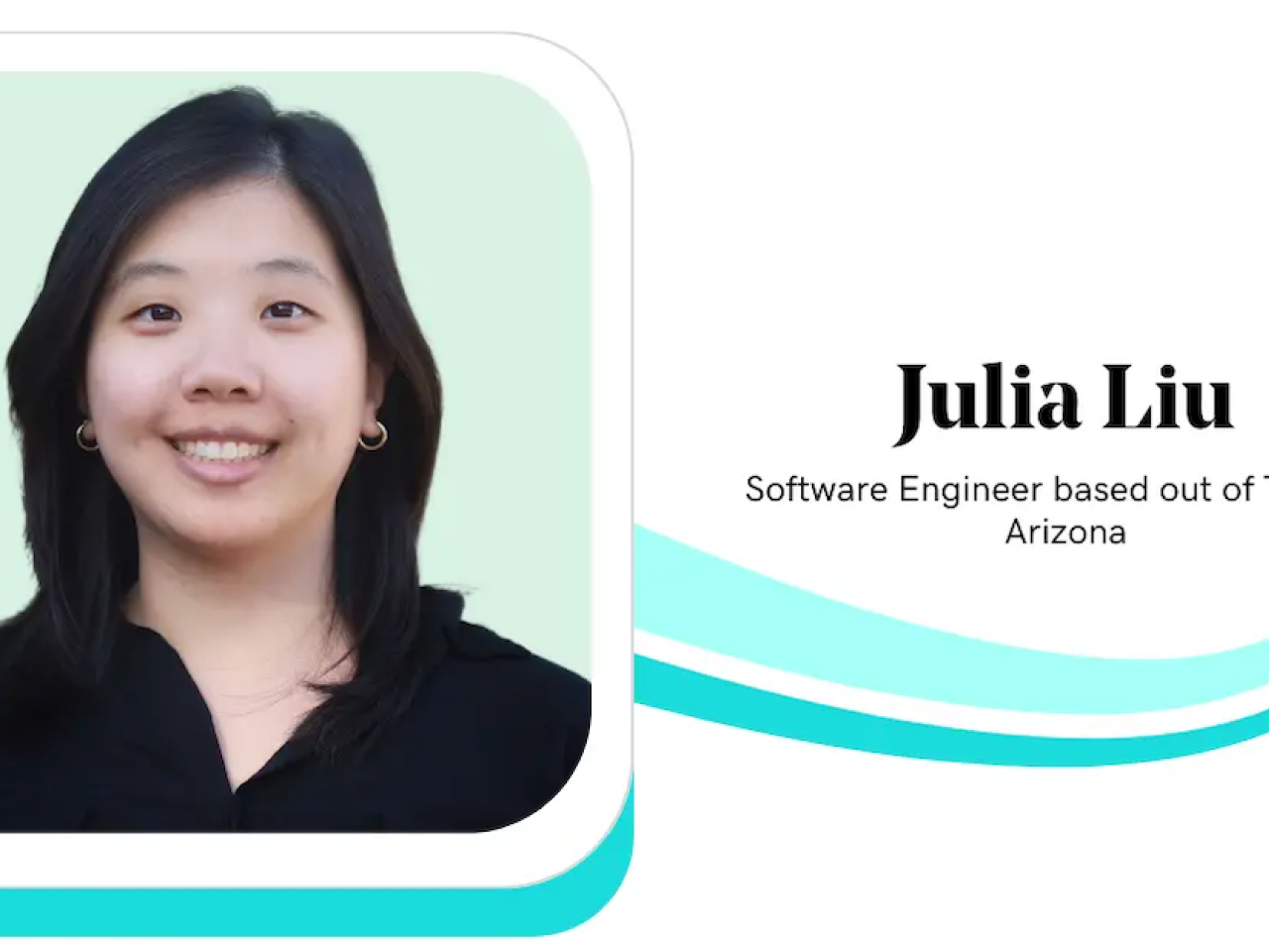 Julia Liu, Software Engineer, GoDaddy.