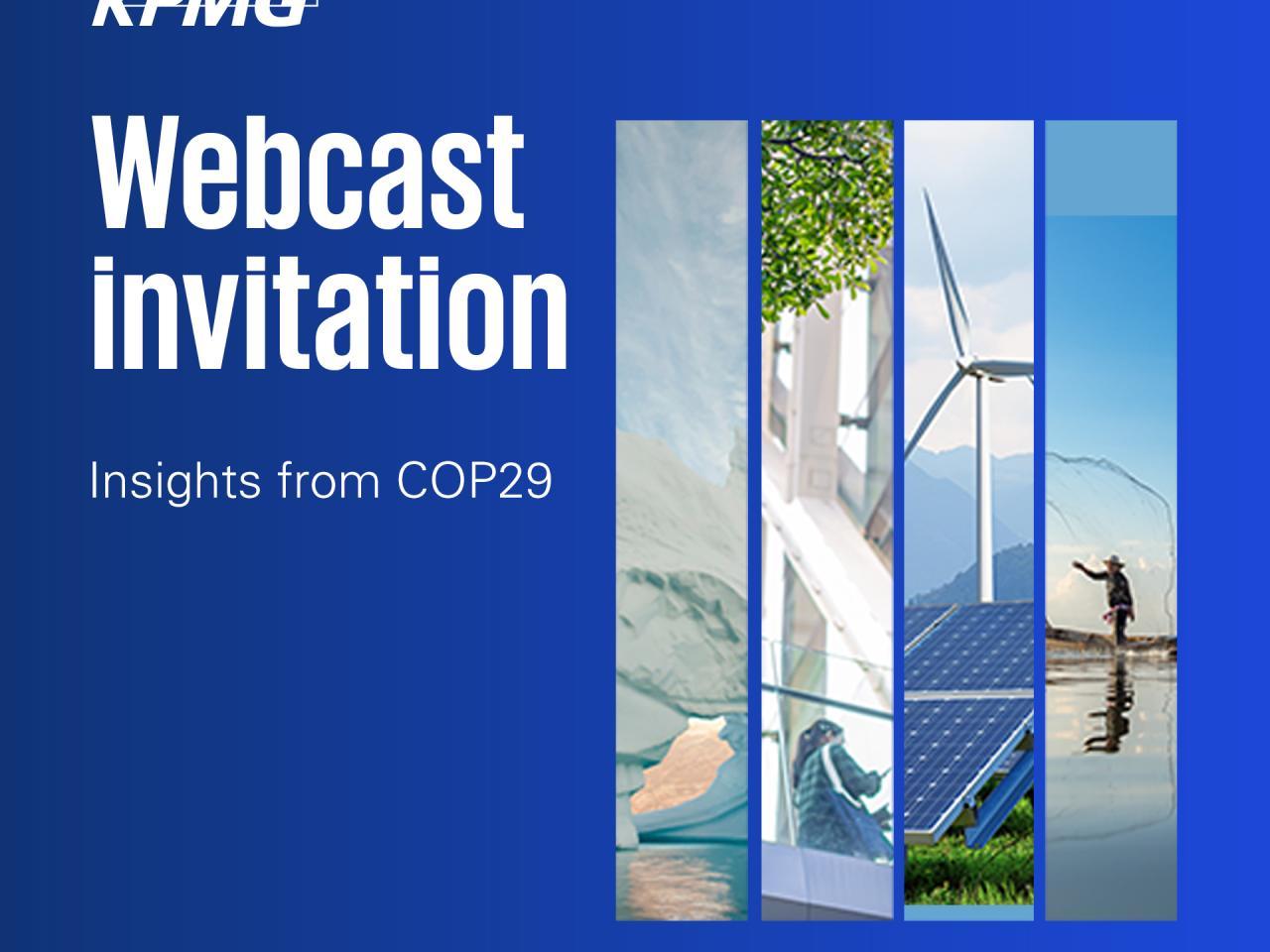 "Insights from COP29 Webcast Invitation"