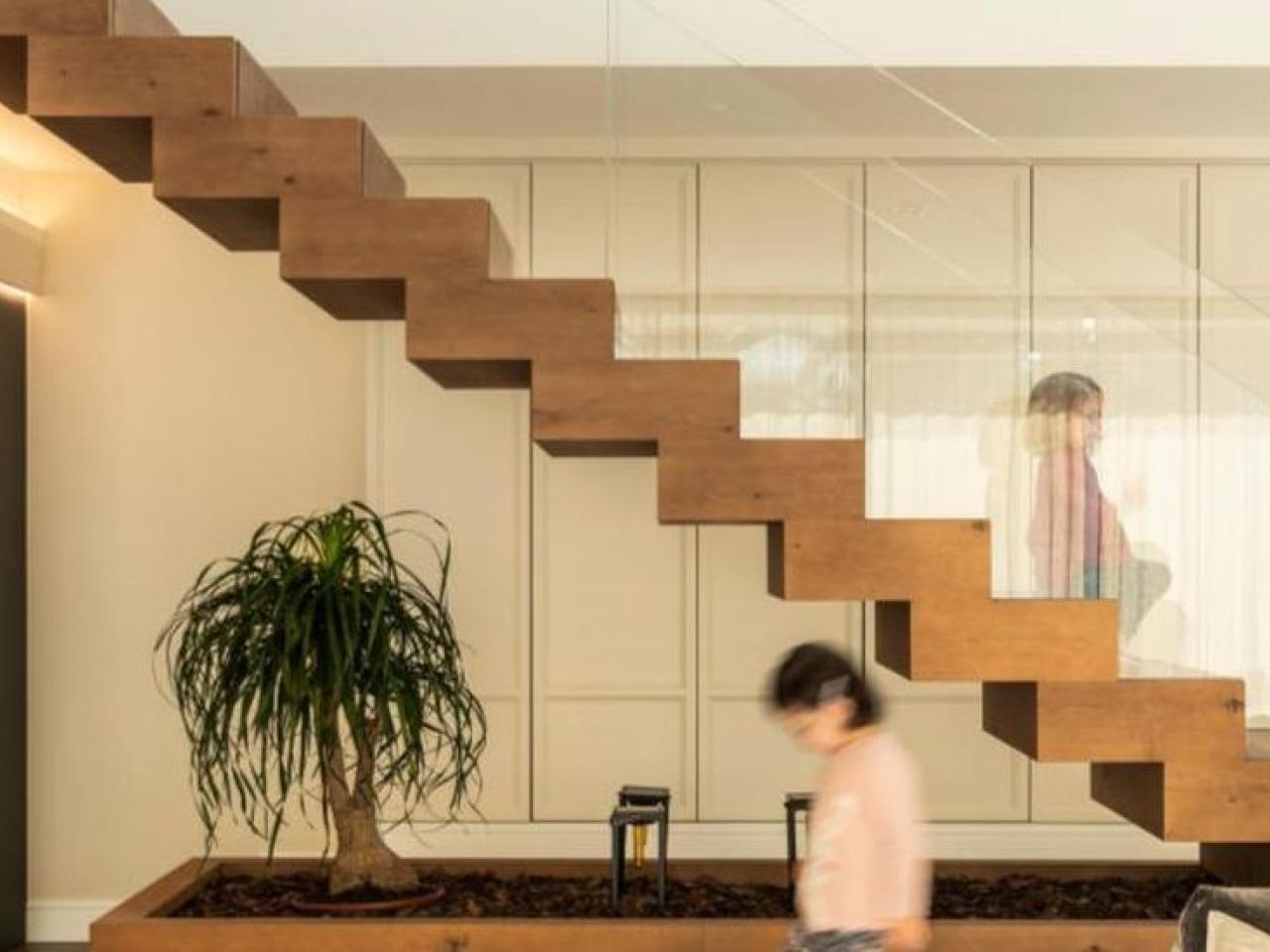 Staircase in a modern home