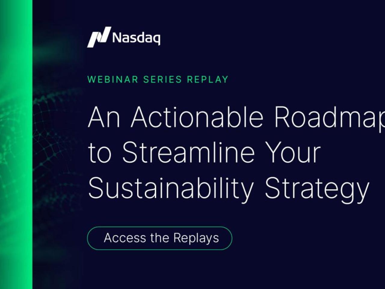 "An Actionable Roadmap To Streamline Your Sustainability Strategy Webinar Series"