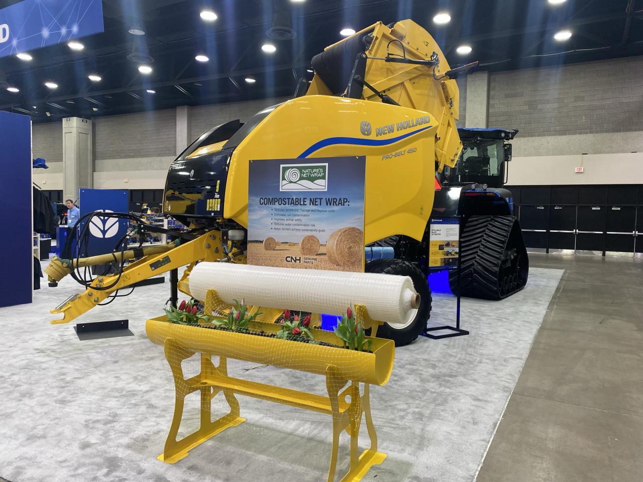 Yellow machine on display