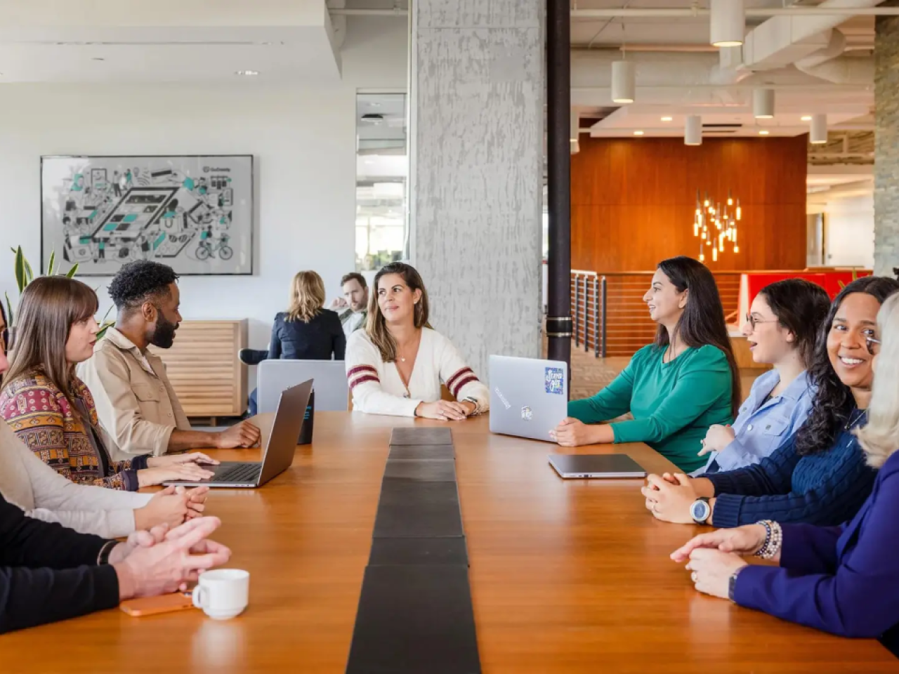 People sitting around a conference table