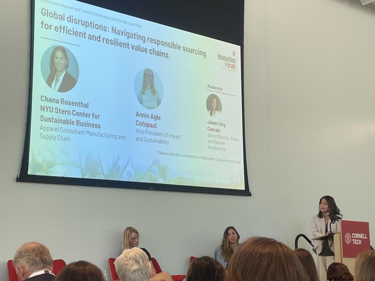 Joleen Ong senior director of brand and retailer membership at Cascale at Innovation Forum New York