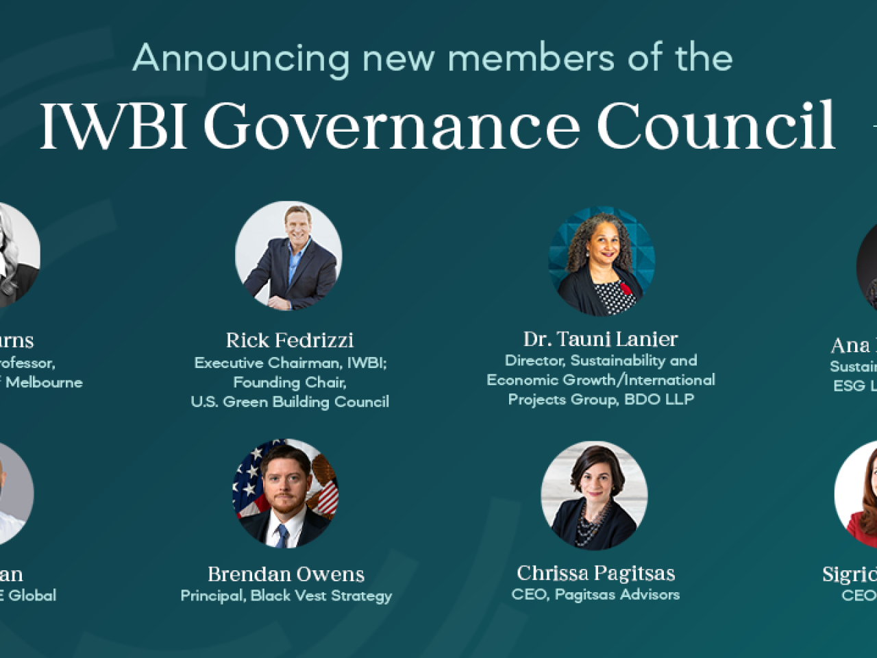 Announcing new members of the IWBI Governance Council