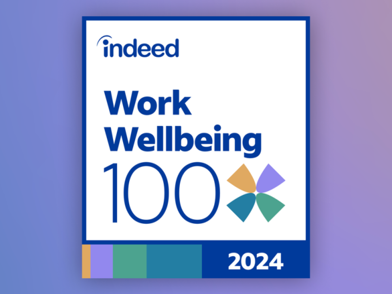 Indeed Work Wellbeing 100 2024 logo