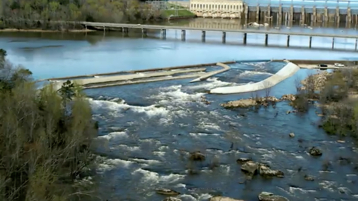 Photo of a river with water flowing 