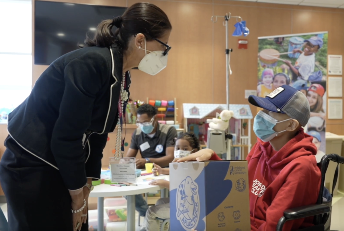 My Special Aflac Duck delivery to a pediatric patient at Children’s Hospital at Montefiore Einstein in the Bronx. 