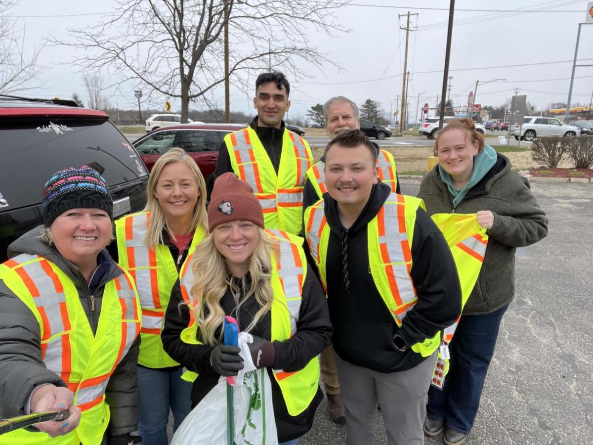 WK employees cleaning up the highway 