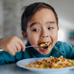 Child eating cereal