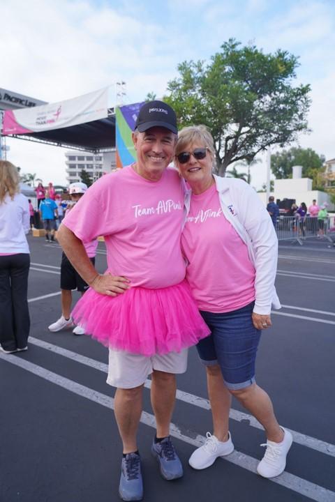 People pose at Orange County, CA Susan G. Komen More than Pink Walk.