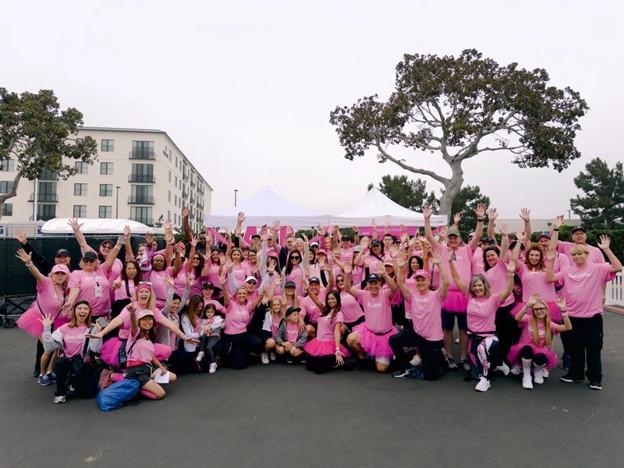 Group of people in pink at Better Than Pink Walk