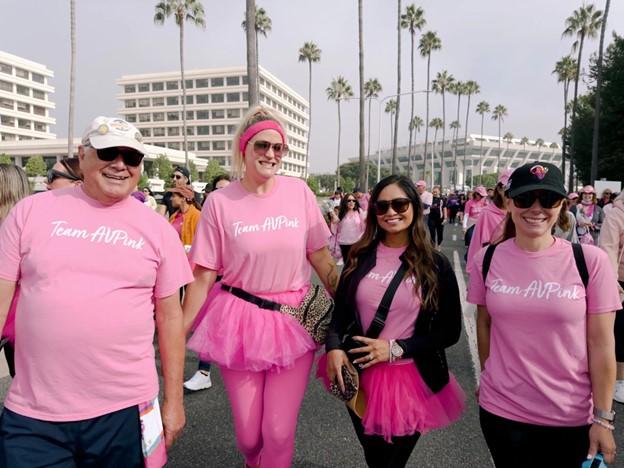 Group of people walking in Better Than Pink Walk