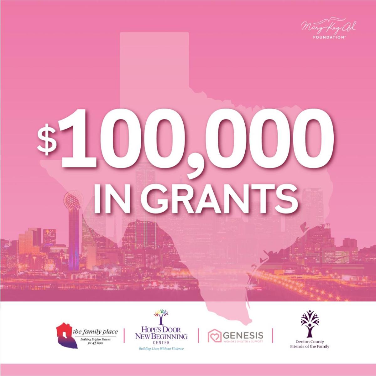 $100,000 in Grants infographic