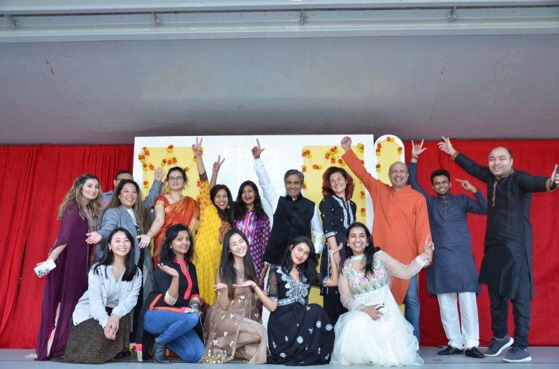 Group of people posing at Diwali celebration