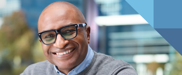 Man in glasses smiling