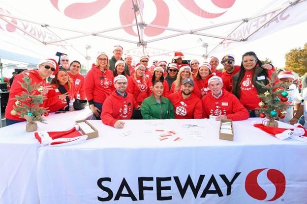 Group of people at Safeway table 