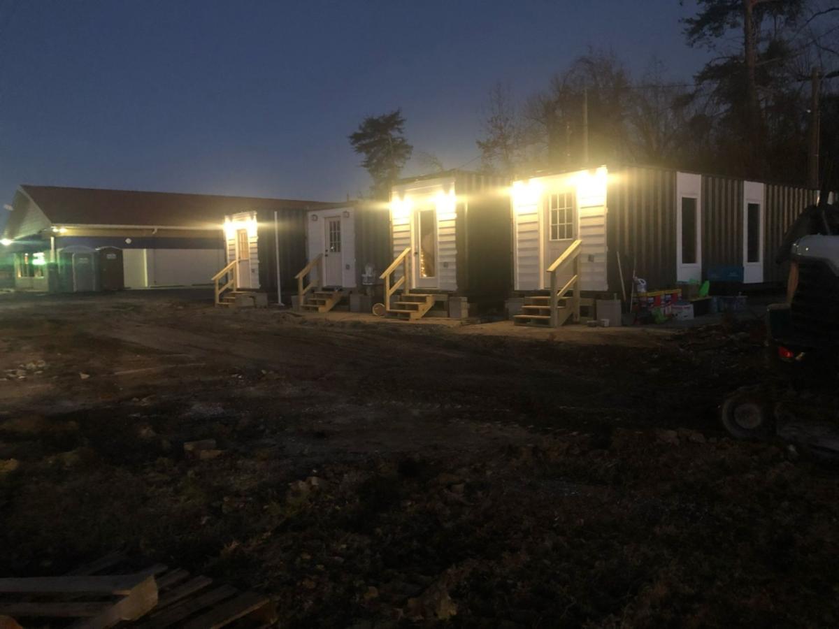 Exterior of ekō Homes at Night